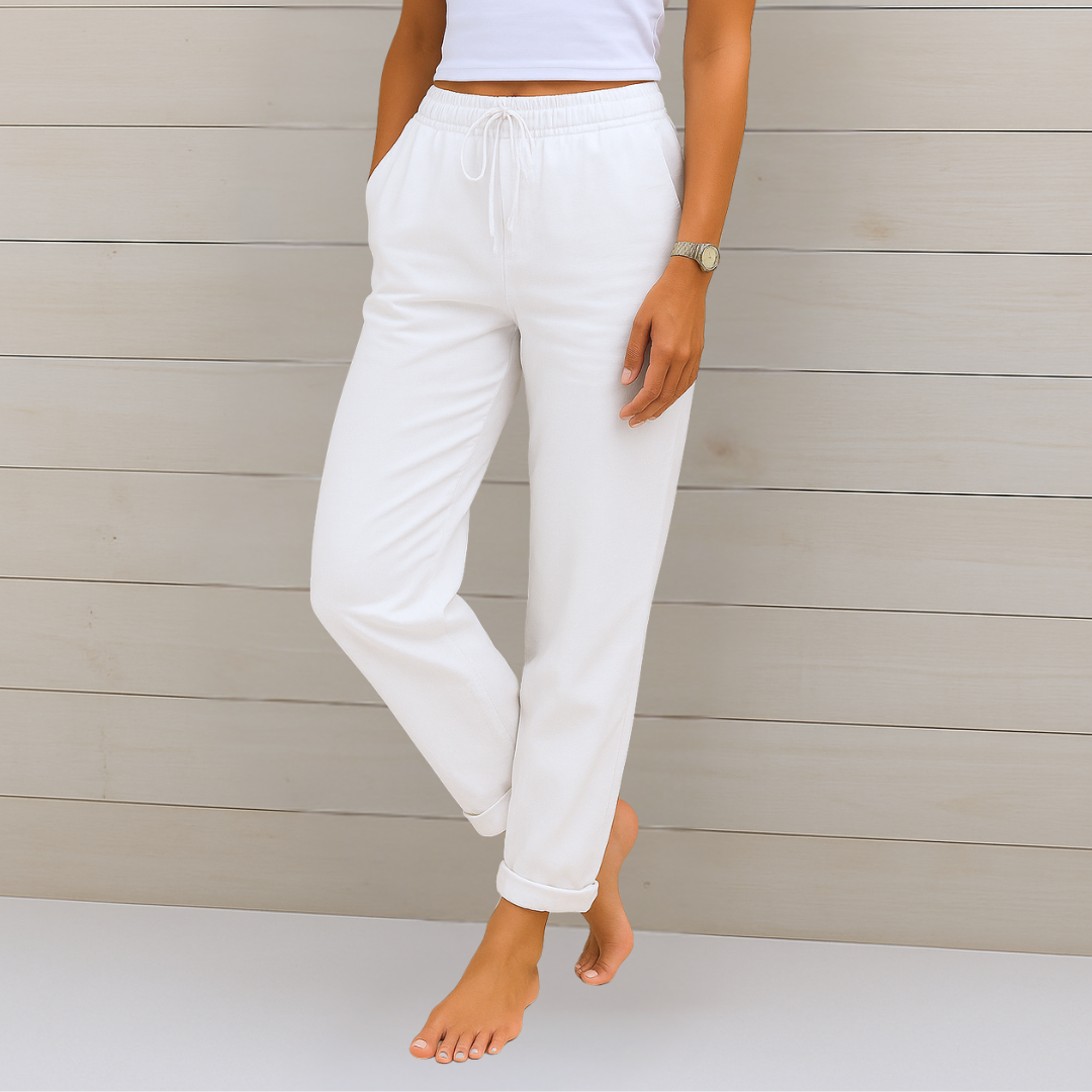 Maylora | Relax Linen Pants with Adjustable Waist