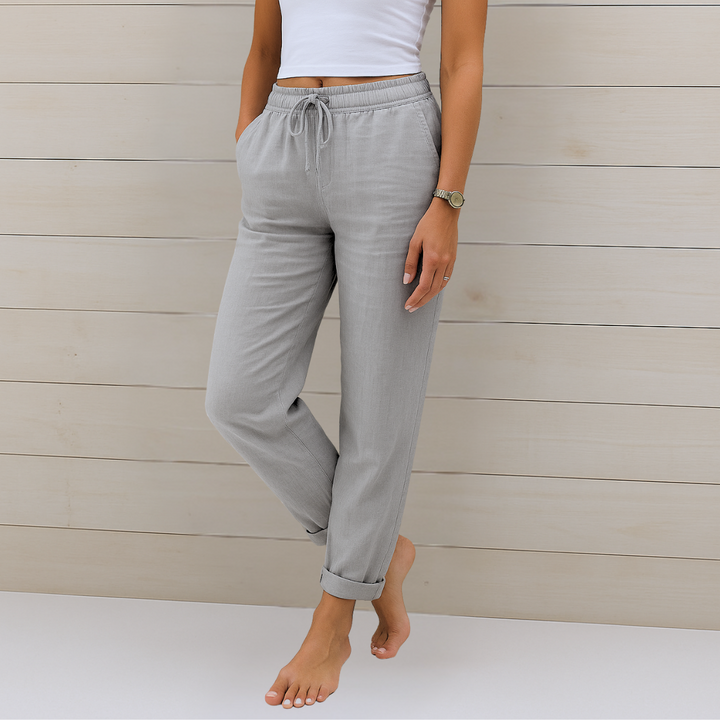 Maylora | Relax Linen Pants with Adjustable Waist