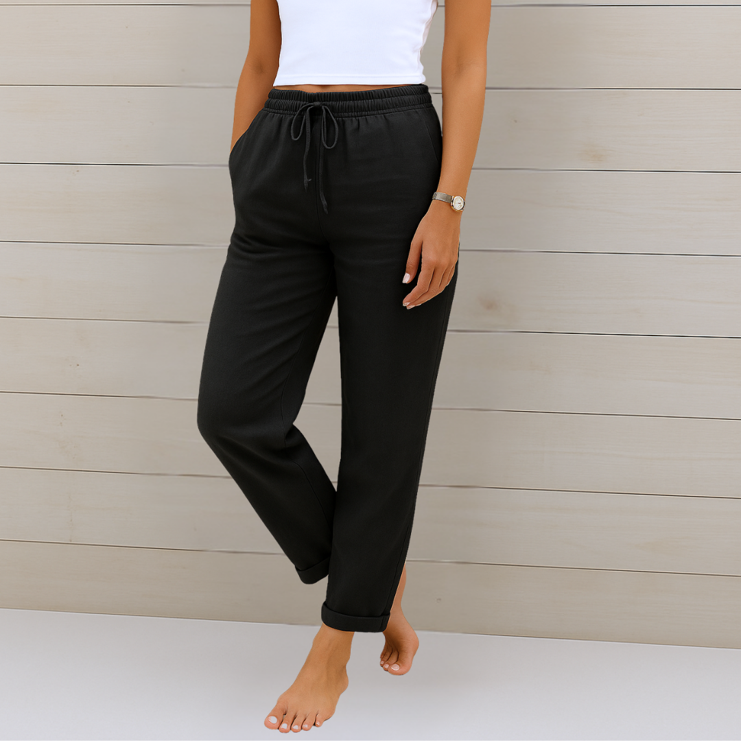 Maylora | Relax Linen Pants with Adjustable Waist