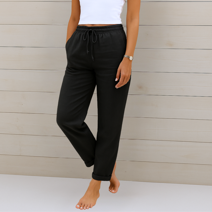 Maylora | Relax Linen Pants with Adjustable Waist