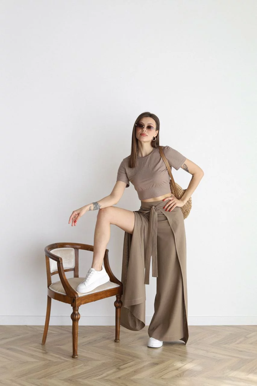 ARIANE – WIDE LEG LINEN PANTS FOR WOMEN