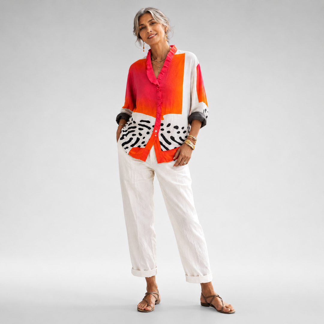 Viola| Relaxed Print Blouse