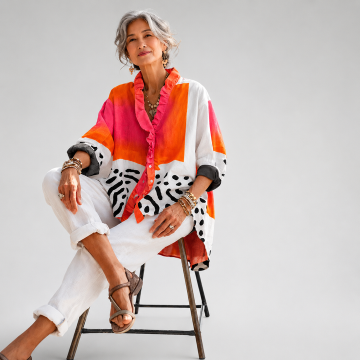 Viola| Relaxed Print Blouse