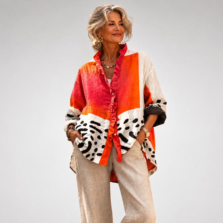 Viola| Relaxed Print Blouse