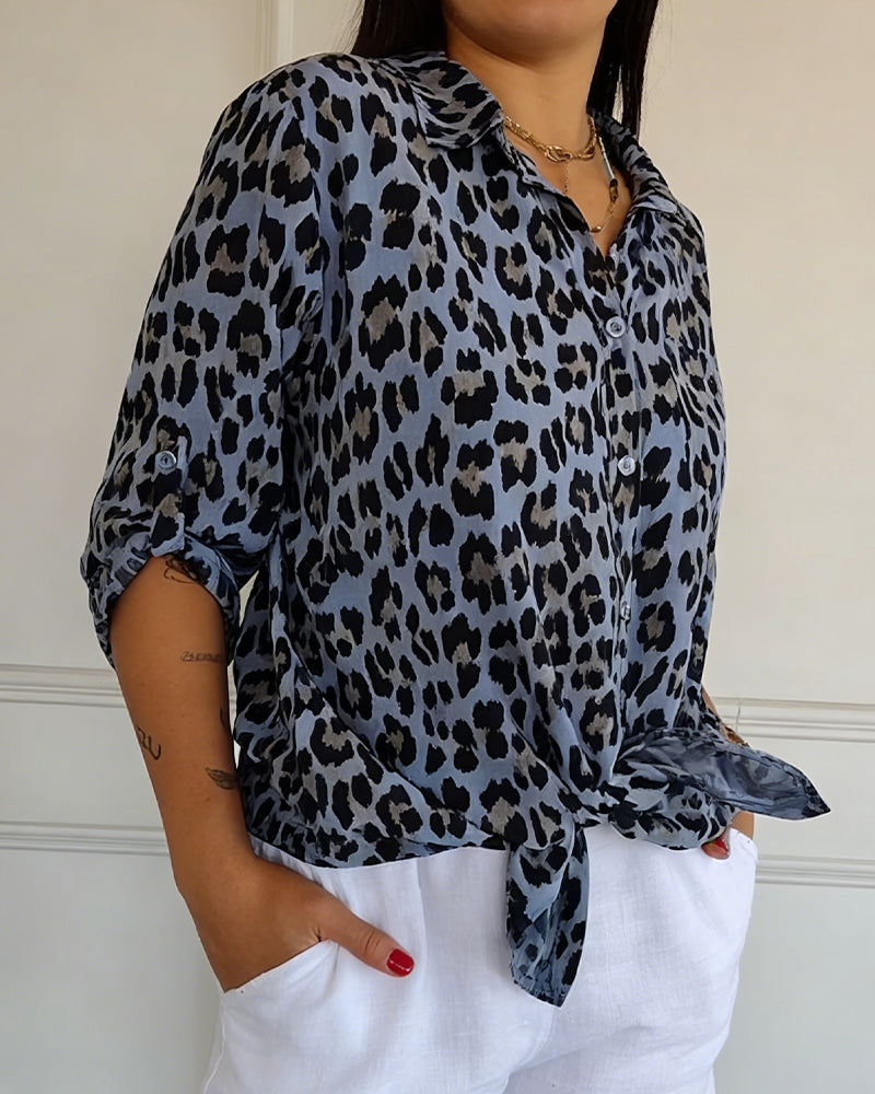 Fashion Blouses with Leopard Print